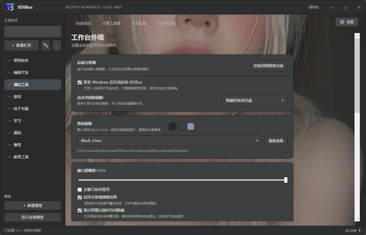 主题外观实际界面